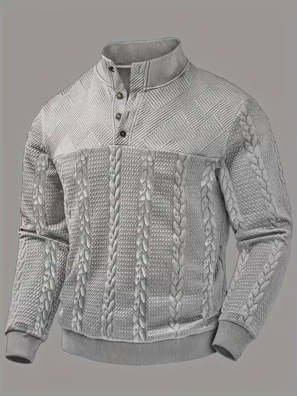 c01266b4-2ab0-490c-be2d-17e95695ed19.jpg Men's Retro Casual Stand-Up Collar Four-Button Pullover Sweater