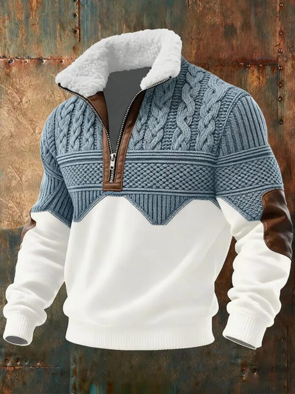 Men's Trendy Casual Slim-fit Comfortable Sweater With Fleece Collar
