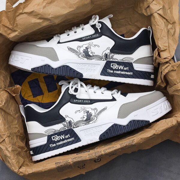 Men's Trendy Casual Low Top Skateboard Sneakers