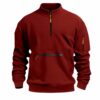 Men's Athletic Stand-Up Collar Zipper Fleece Sweater