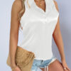 Women's Solid Color Casual Elegant Button Satin Shirt