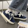Men's Vintage Chunky-Soled  Low Top Skateboard Sneakers