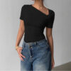 Women's Elegant High-End Off-Shoulder Short-Sleeve Top