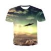 Men's 3D Printed UFO Sci-Fi Casual Short Sleeve T-Shirt