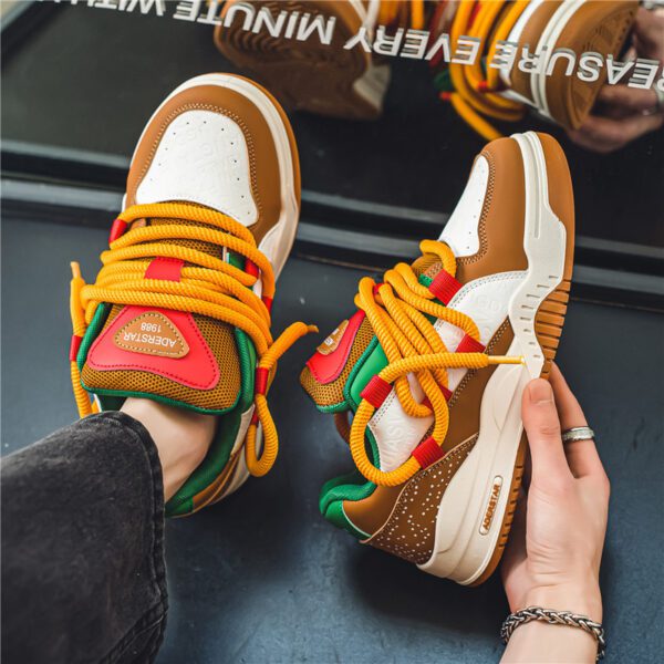 Men's Casual Retro High-Rise Skateboard Sneakers