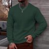 Men's Casual Jacquard Weave Sweater With A Crew Neck