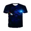 Men's 3D Printed UFO Sci-Fi Casual Short Sleeve T-Shirt