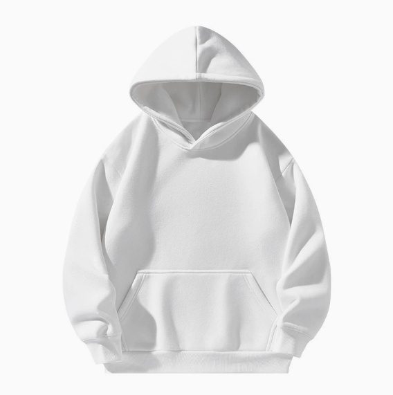 Men's Casual Solid-Color Hooded Fleece-lined Thickened Hoodie