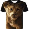 Men's 3D-Printed Wild Animal Graphic Short Sleeve T-Shirt for Casual Wear