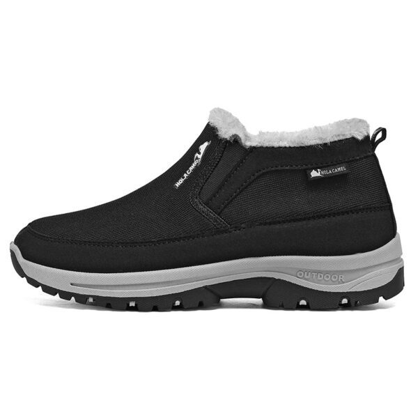 Men's Low-Top Warm Cotton Lined Fleece Snow Shoes With Non-Slip Soles