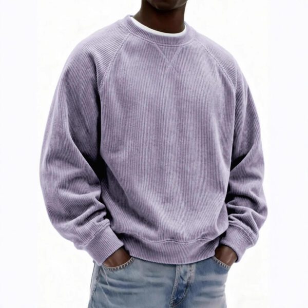 Men's Casual Corduroy Fashion Simple And Relaxed Fit Sweater