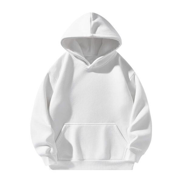 Men's Casual Solid-Color Hooded Fleece-lined Thickened Hoodie