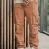 Men's Solid-Color Sporty-Casual Cargo Pants With A Multi-Pocket Design