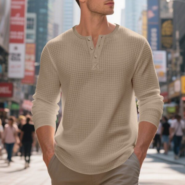 d92ec180-22e0-4b50-b6a7-19a9f35cdb05.jpg Men's Jacquard Casual Plaid Button-Down Long Sleeve Sweater