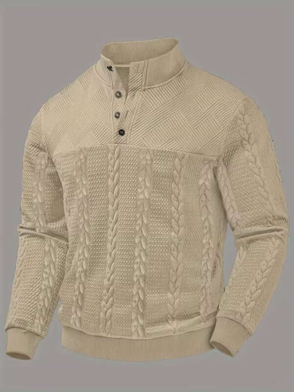 d92fb6af-bb5e-409a-a154-43da61a80924.jpg Men's Retro Casual Stand-Up Collar Four-Button Pullover Sweater