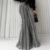 db3a9e5e-dea8-463f-90b2-f2e55e345828.jpg Women's Striped Slim-Fit Mid-Rise Stretch Bell Bottom Flare Pants