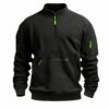 Men's Athletic Stand-Up Collar Zipper Fleece Sweater