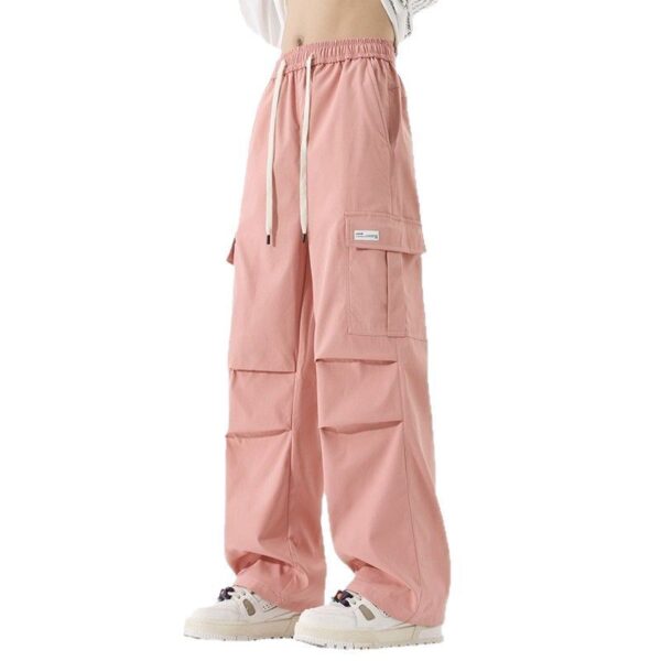 de80c54b-3f48-4f25-8ad6-efba334c8534.jpg Men's Casual Retro High Street Fashion Pleated Straight Leg Cargo Pants