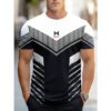 Men's Short-sleeved T-shirt Business Casual 3D Digital Printed