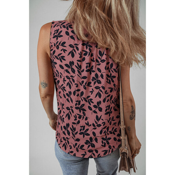 Women's Casual Versatile Printed Top With Ties