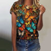e1fc7e04-7e18-4682-bd7c-e03e98d6acff.jpg Women's Casual 3D Butterfly Digital Printed Short Sleeve Shirt