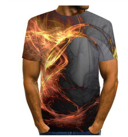 e34b643d-69fd-41bb-b76d-a2f116d2aaa7.jpg Men's Summer Short Sleeve Casual T-shirt with Eye-Catching 3D Printed Abstract Design