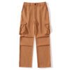 Men's Solid-Color Sporty-Casual Cargo Pants With A Multi-Pocket Design