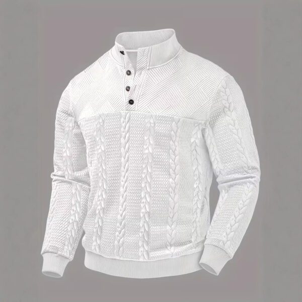 e81e5231-8484-47c0-9770-322122ccc5cc.jpg Men's Retro Casual Stand-Up Collar Four-Button Pullover Sweater