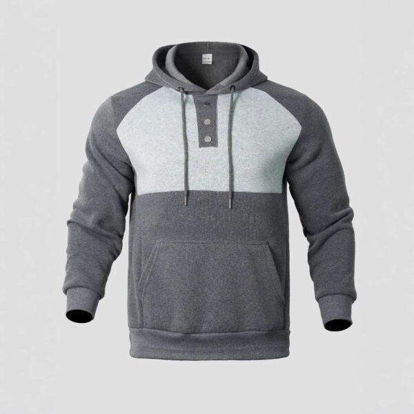 Men's Sports Casual Buttoned Hooded Sweater