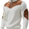 Men's Trendy Casual Corduroy High-Neck Zip-Up Sweater