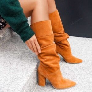 Women's Fashionable Suede High-Heel Over-the-Knee Boots