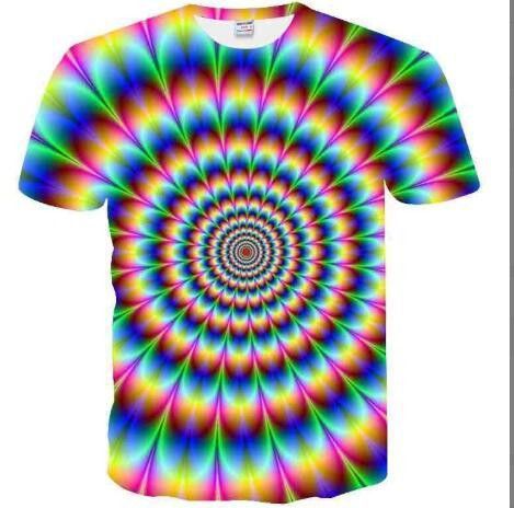 Men's 3D Printed Bullets & Tye Dye Casual Short Sleeve T-Shirts