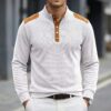 Men's Trendy Solid-Color Breathable Casual Sweater With Buttons