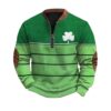 Men's Casual Retro 3D Digital Print Fashion Zip Up Pullover Hoodie
