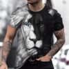 Men's Casual 3D Printed Wild Animal Summer T-shirt