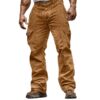 Men's Casual Trendy Corduroy Multi-Pocket Solid Color Cargo Pants