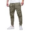Men's Casual Retro Multi-Pocket Drawstring Leisure Cargo Pants