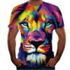 Men’s 3D Animal Printed Casual Short Sleeve T-shirt