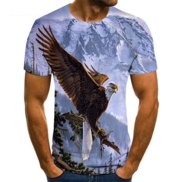 Men's 3D Animal Printed Casual Short Sleeve T-shirt
