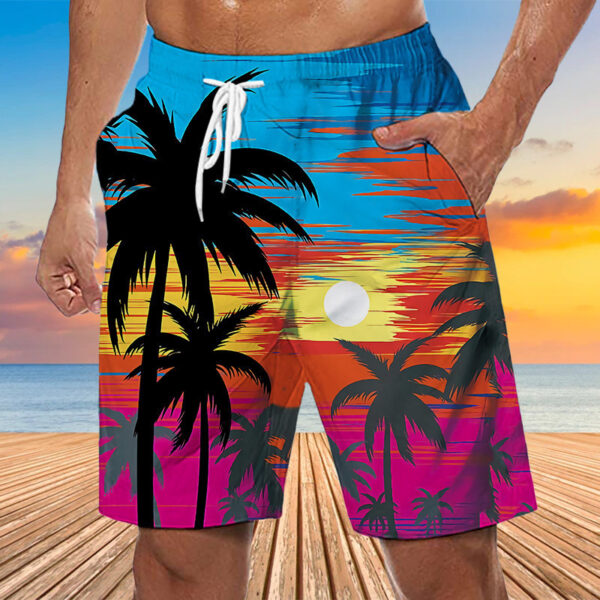 Men's Casual 3D Summer Beach Printed Swimming Shorts