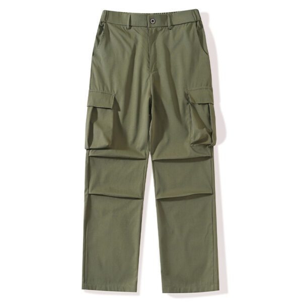 Men's Solid-Color Sporty-Casual Cargo Pants With A Multi-Pocket Design