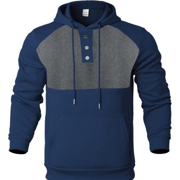 Men's Sports Casual Buttoned Hooded Sweater