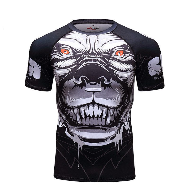 Men's Digital 3D Printed Animal Short-sleeved T-shirt