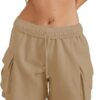 Women's Fashion Loose-Fit Casual Drawstring Cargo Shorts