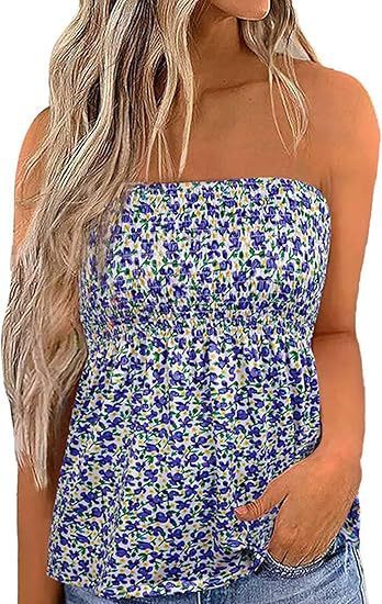 f80254e3-0b7f-48ed-a7ab-fa0bbb61e541.jpg Women's Casual Floral Off-Shoulder Strapless Short Crop Top