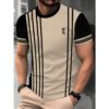 Men's Short-sleeved T-shirt Business Casual 3D Digital Printed