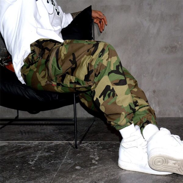 Men's Retro Hip Hop High Street Camouflage Casual Cargo Pants