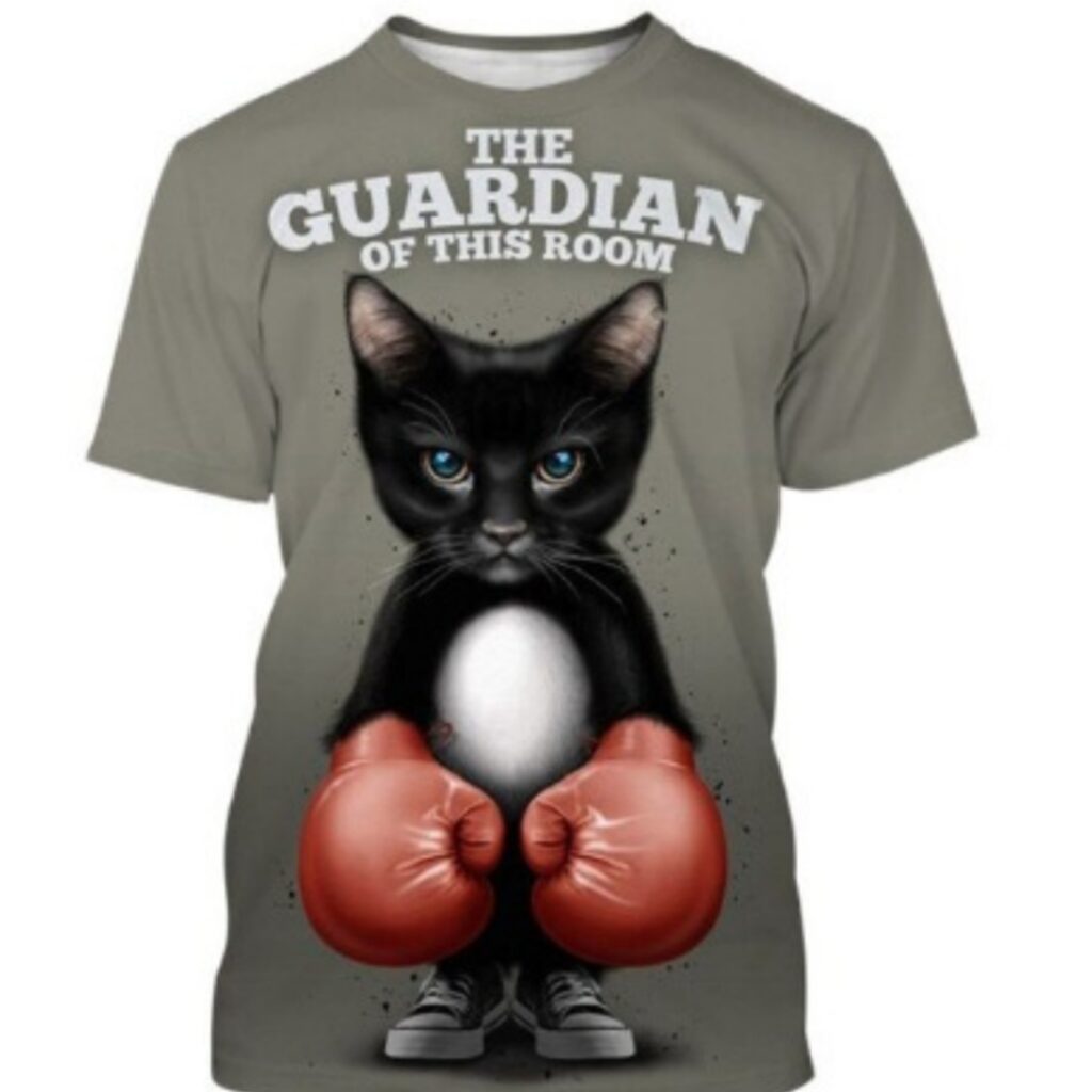 Men's 3D Printed Casual & Funny Cute Cat Pattern T-shirt