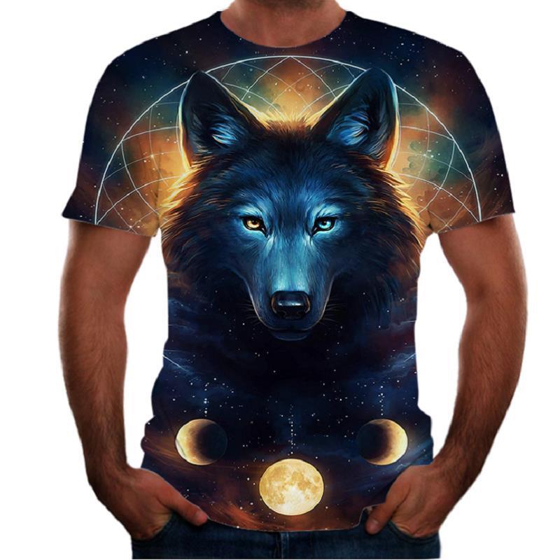 Men’s 3D Animal Printed Casual Short Sleeve T-shirt