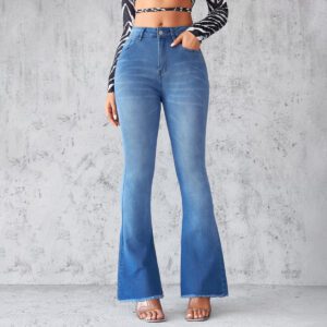fba0901c-97dc-42aa-a18c-ff1c72aedec3.jpg Women's Fashion High-Waist Elegant Flared Denim Jeans
